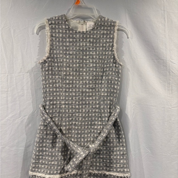 Cinq à Sept Black and White Tweed Mini Dress